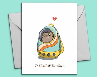 Printable Take Me With You Goodbye Card - Farewell Digital Greeting Card - Sad You’re Leaving Card for Coworkers Friends - Instant Download