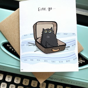 Printable Sad Cat Goodbye Card Farewell Digital Greeting Card Sad Youre Leaving Card for Coworkers Friends Instant Download Card image 4