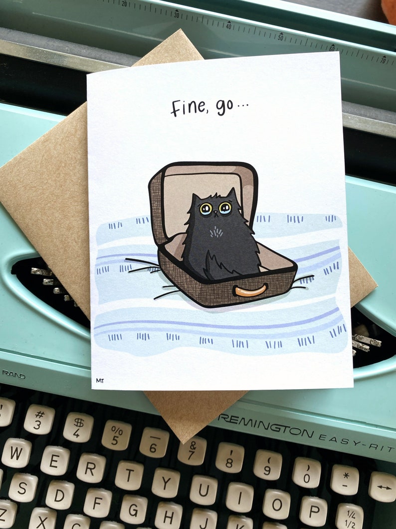 Printable Sad Cat Goodbye Card Farewell Digital Greeting Card Sad Youre Leaving Card for Coworkers Friends Instant Download Card image 4