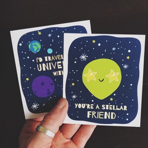 Printable Cute Alien UFO Valentines Valentines Day Card Exchange DIY Classroom Valentines Outer Space Cut Out Valentines for Kids image 5