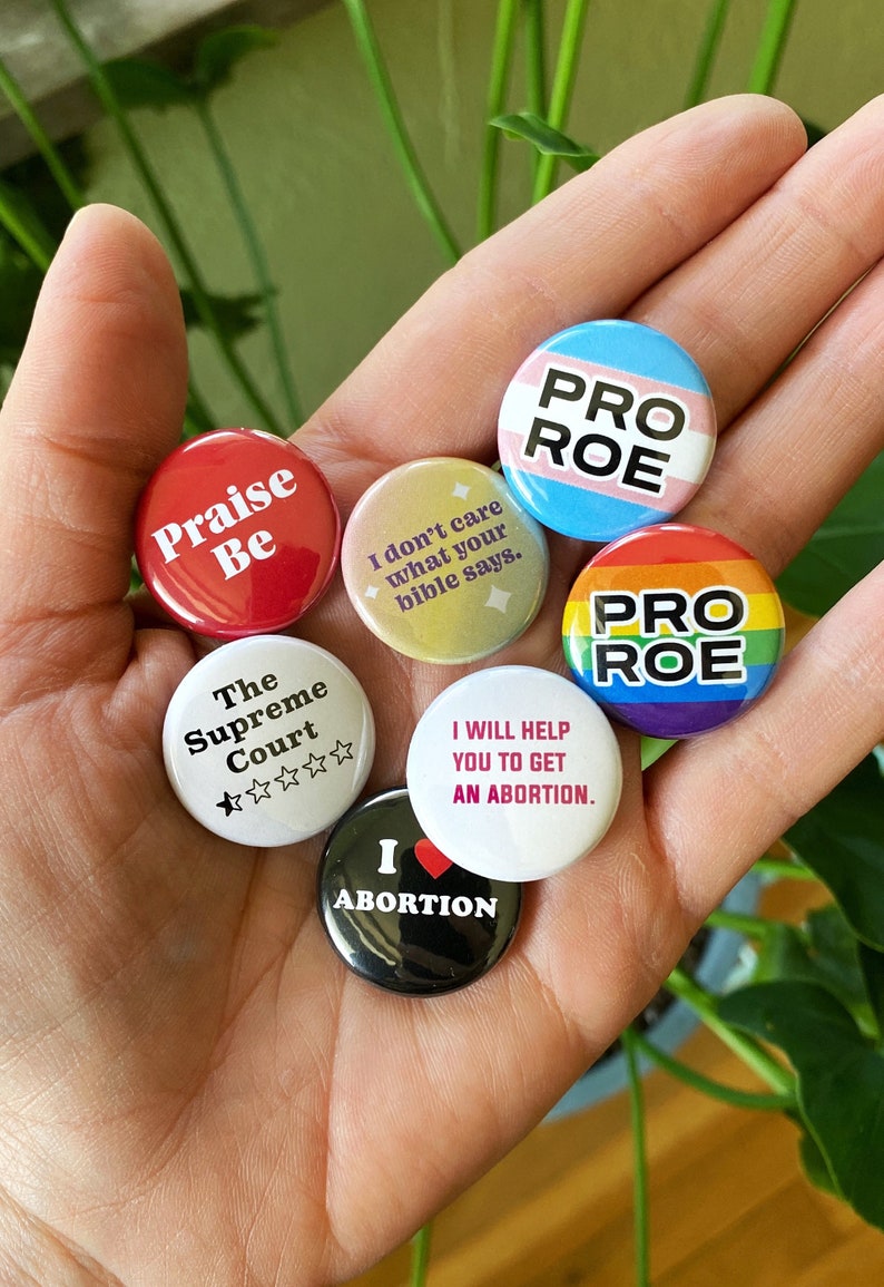 Pro Choice Womens Rights Pins and Magnets Handmade 1 Inch Buttons Mix & Match Buttons image 3