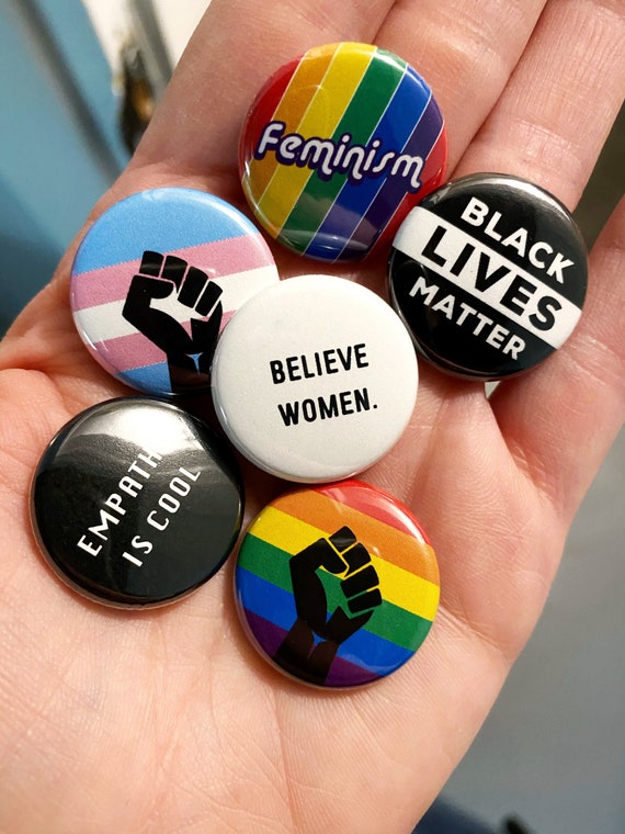 Protest pins on sale