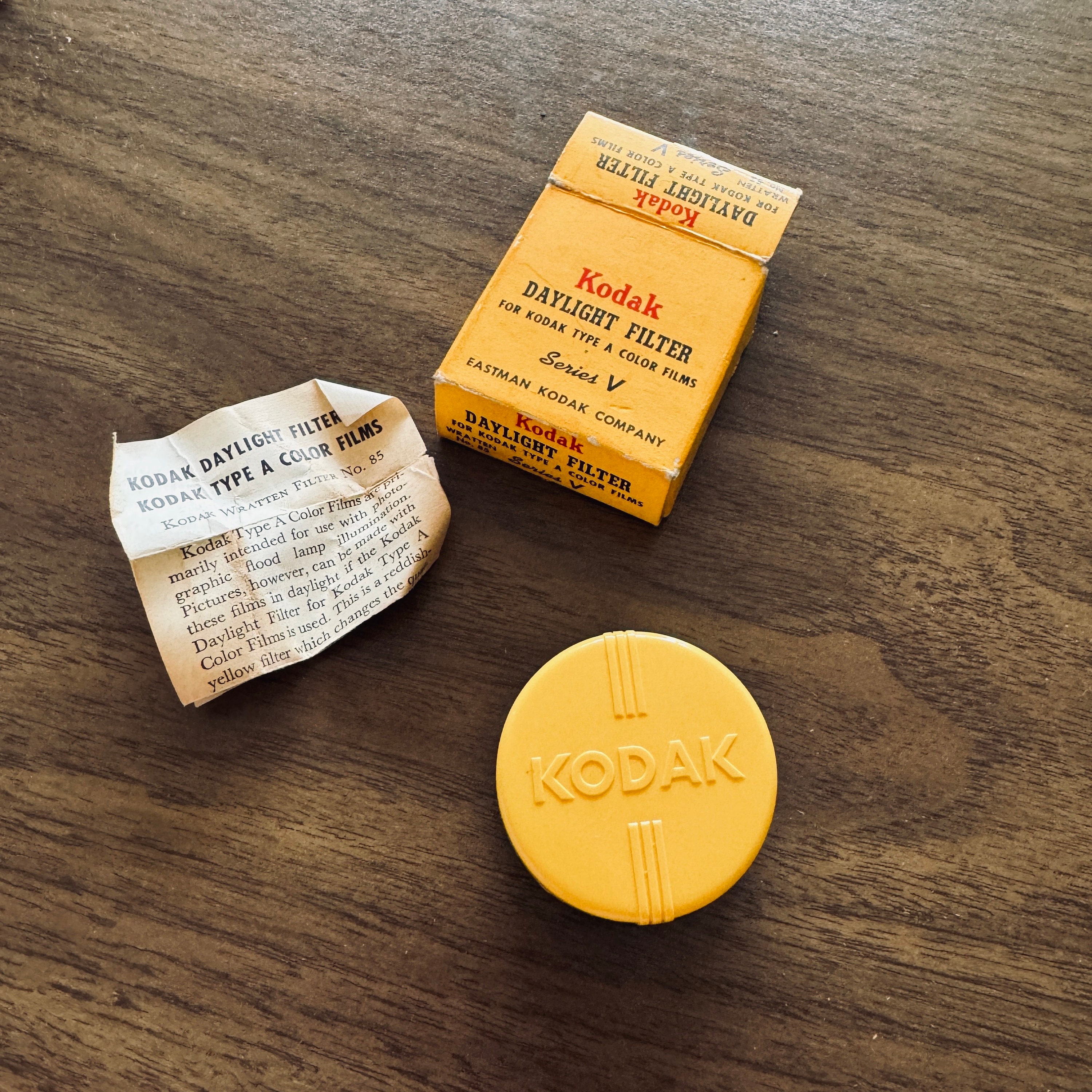 Vintage Kodak Daylight Filter for Kodak Type A Color Films