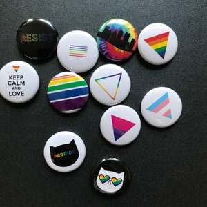 Protest Pins Magnets Choose Your Own Resist, LGBTQ Pride, Protest Pins 1 Inch Handmade Buttons image 6