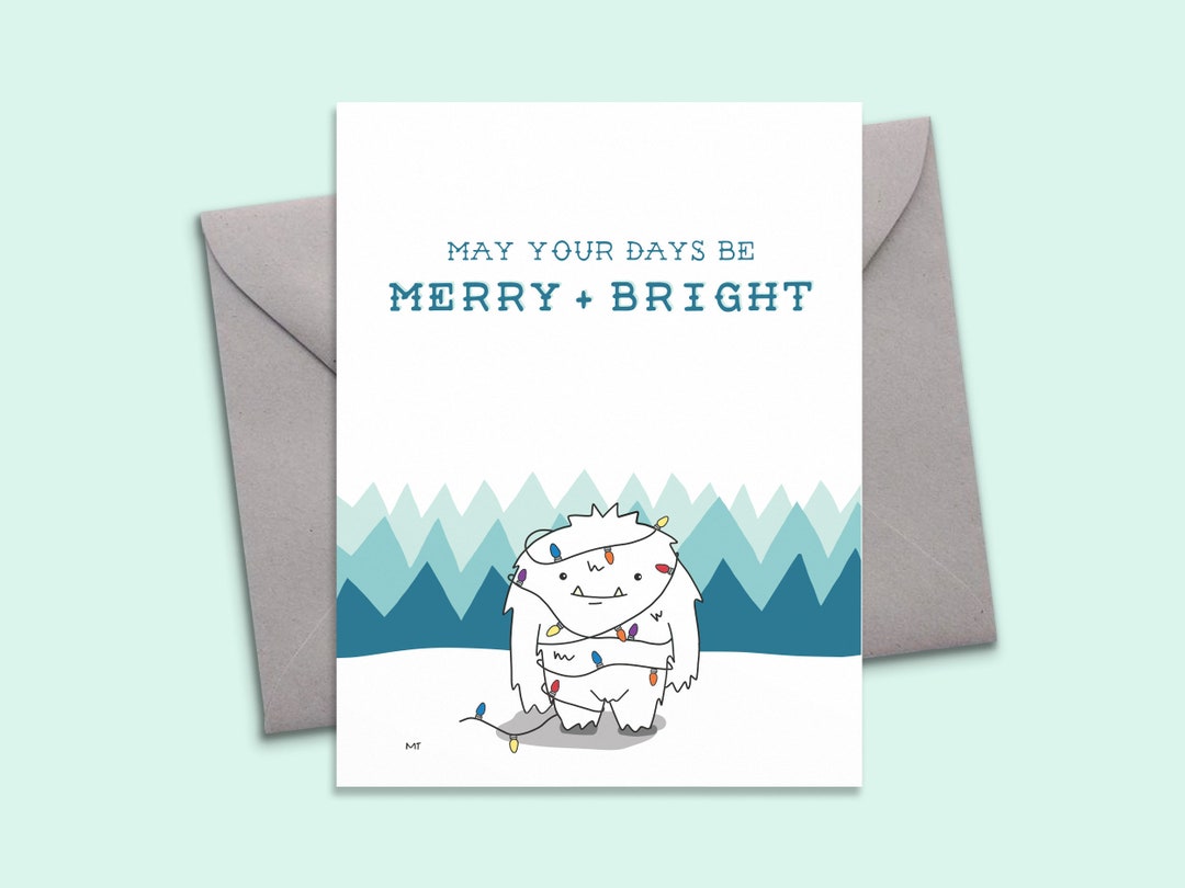 Yeti Christmas Card 