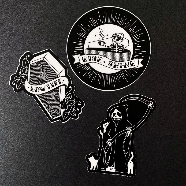 Cute Goth Punk Tattoo Stickers by 1flychicken