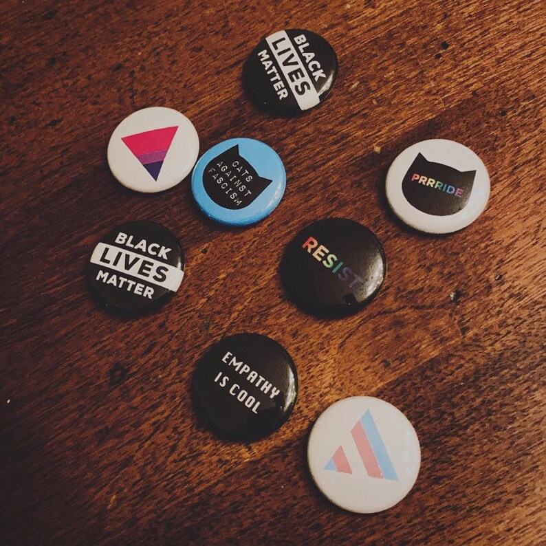Protest Pins Magnets Choose Your Own Resist, LGBTQ Pride, Protest Pins 1 Inch Handmade Buttons image 8