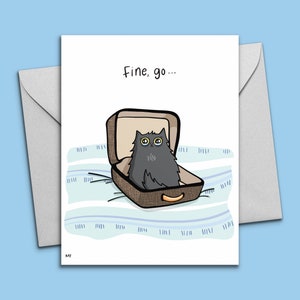 Printable Sad Cat Goodbye Card Farewell Digital Greeting Card Sad Youre Leaving Card for Coworkers Friends Instant Download Card image 2