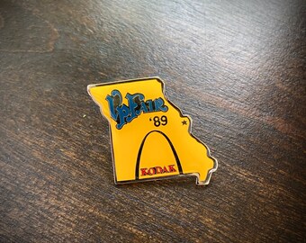 Vintage Missouri Pin - La Porte County Fair Lapel Pin - Enamel Pin - Retro Missouri Souvenir 1989 Collectible