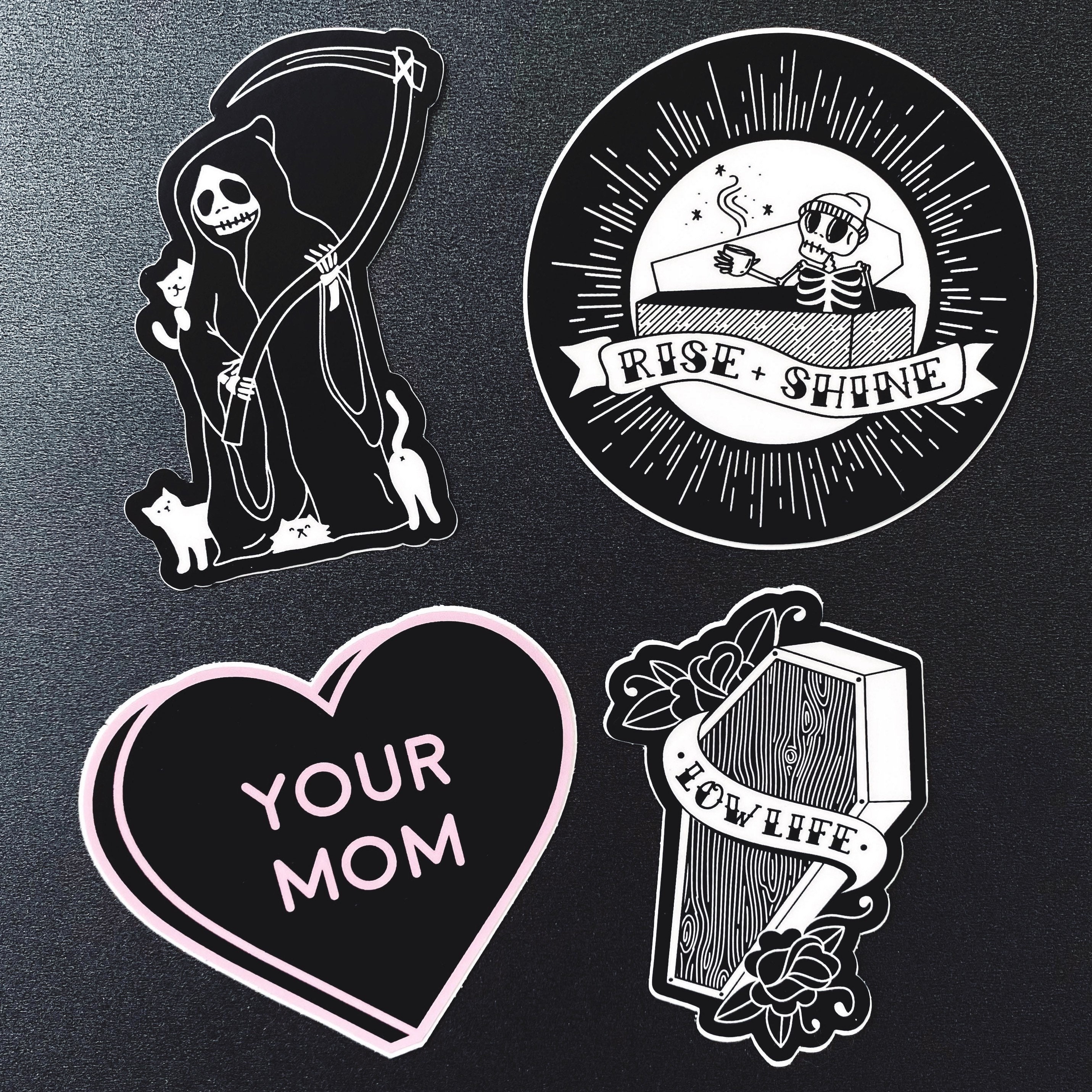 Überstimulierte Mütter-Club Aufkleber – Lustige Mama-Sprüche, Wasserdichtes Vinyl, Für Flasche, Laptop & Co.
