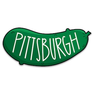 Pittsburgh Bumper Sticker - Green Pickle Pittsburgh Decal - Weatherproof Vinyl Decal - Pittsburgh Souvenir - Fun Pittsburgh Gift