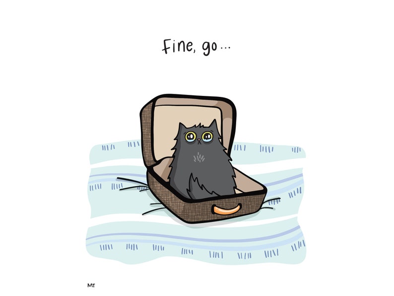 Printable Sad Cat Goodbye Card Farewell Digital Greeting Card Sad Youre Leaving Card for Coworkers Friends Instant Download Card image 3