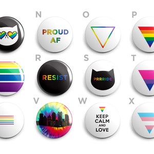 Protest Pins Magnets Choose Your Own Resist, LGBTQ Pride, Protest Pins 1 Inch Handmade Buttons image 3