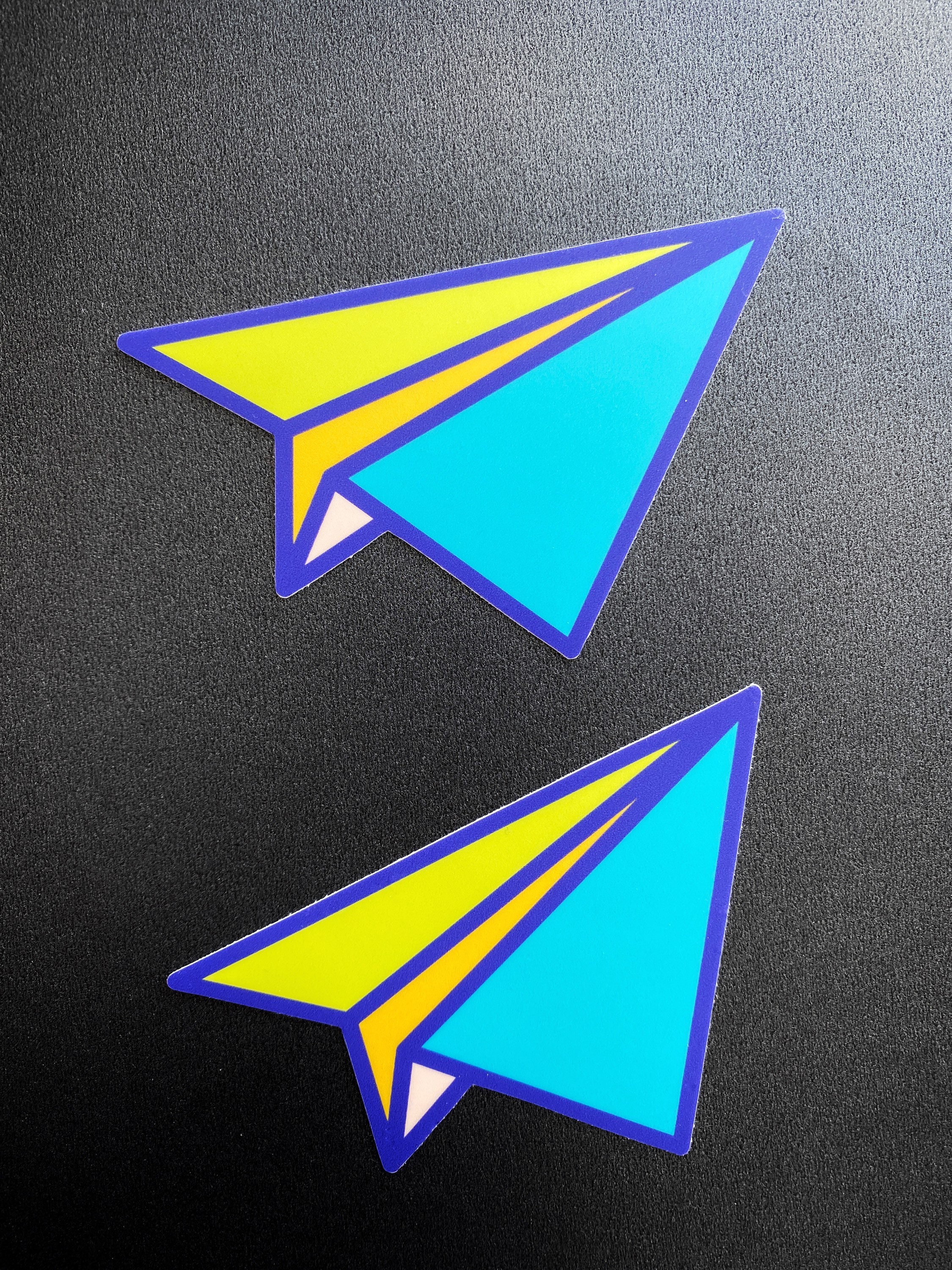 Paper Plane Sticker - 3 Inch Paper Airplane Sticker - Colorful Vinyl ...