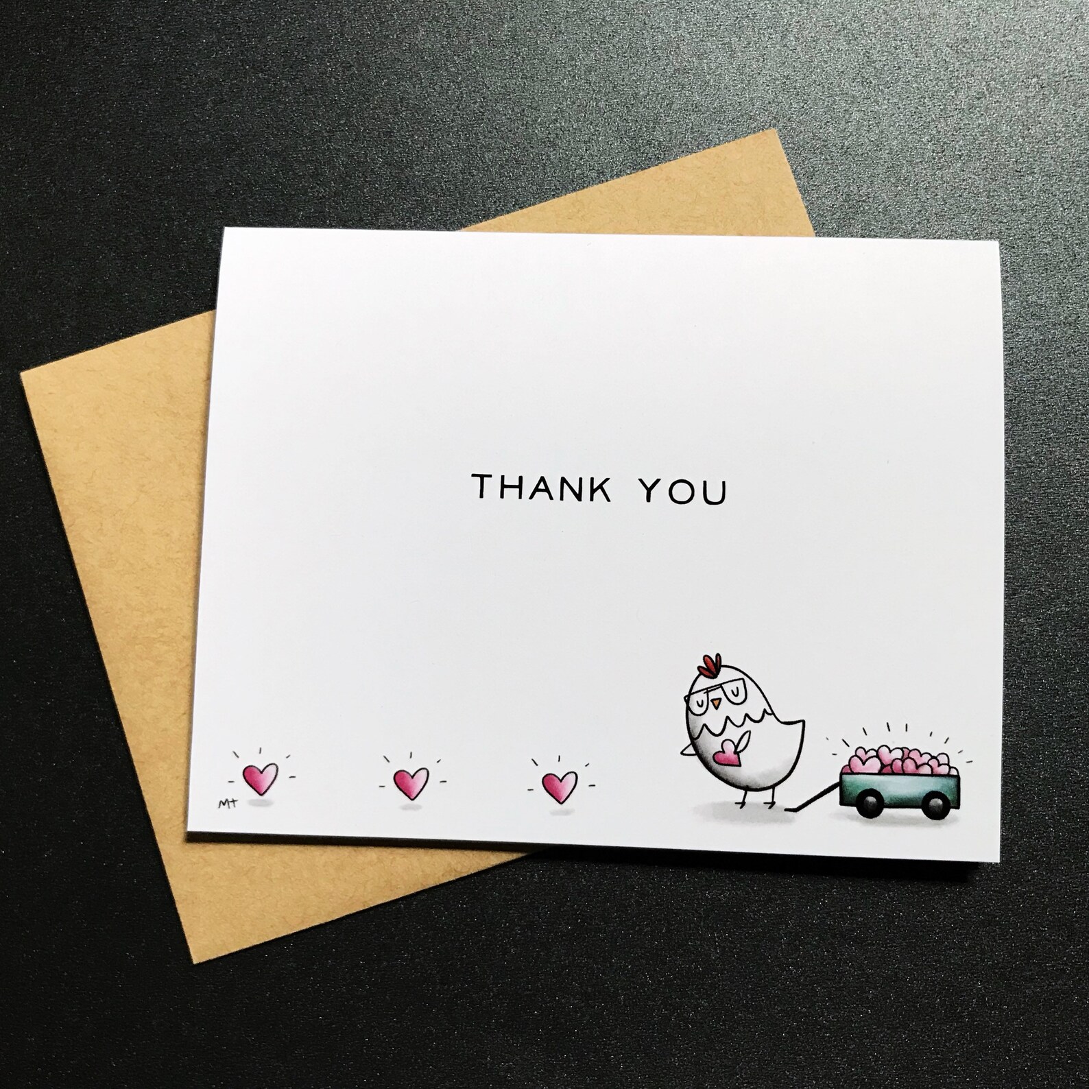 Cute Chicken Thank You Card Sweet Simple Printable Thank You Etsy