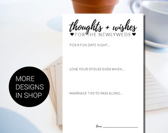 Wedding Advice Cards for Newlyweds