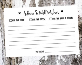 Advice for the Bride and Groom / Packs of 25