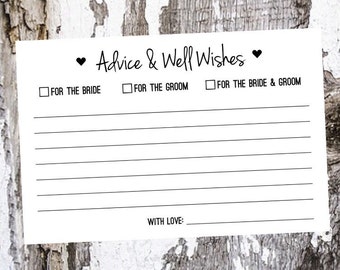 Wedding Advice Card Printable