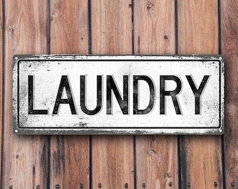 Metal laundry sign  Etsy