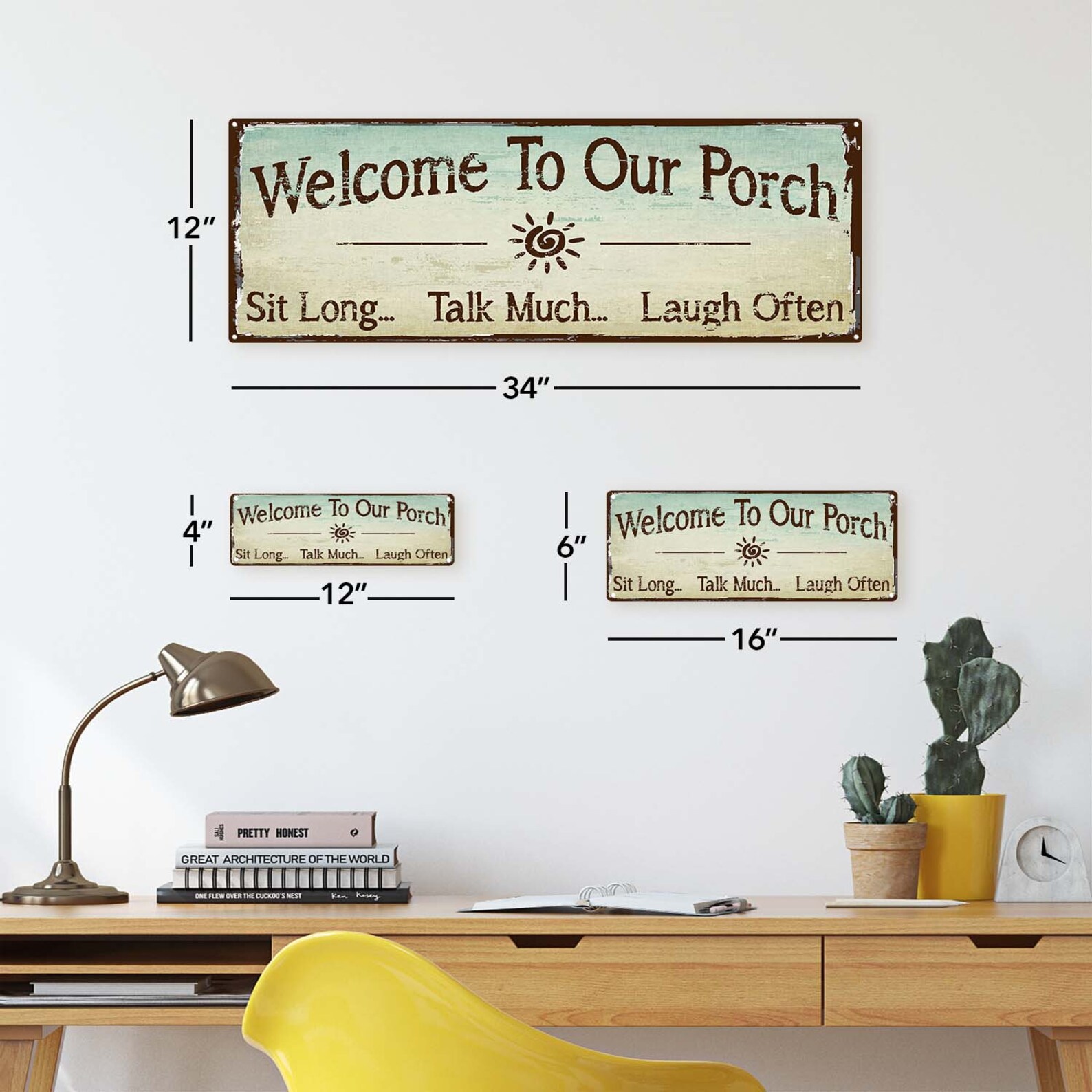 Welcome to Our Porch Metal Sign; Wall Decor for Porch, Patio, or Deck ...