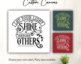 Let Your Light Shine Before Others | Christian | Scripture | Bible Verse Wall Decor for Home or Office