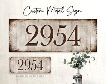 Sun Protected CUSTOM Metal Street Address House Number Sign, Personalized Gift