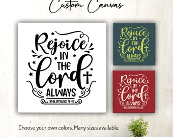 Rejoice in the Lord Always - Philippians 4:4 | Christian | Scripture | Bible Verse Wall Decor for Home or Office