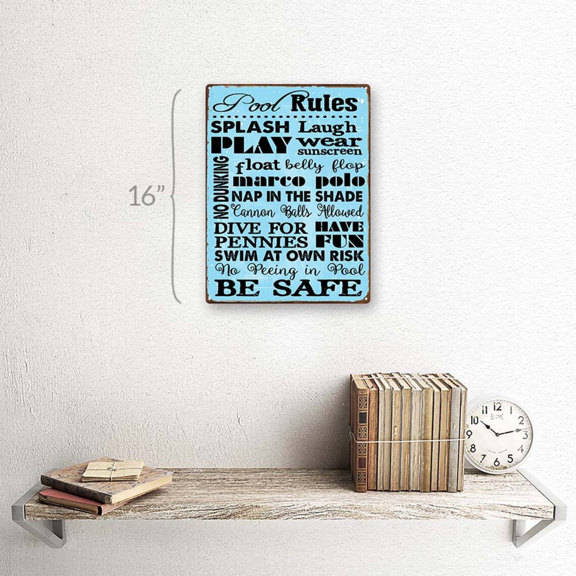 Classic Retro Swimming Pool Rules Metal Sign - A4 Or A3 - Funny Hot Tub Sign