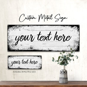 CUSTOM Rustic Wood Design on Metal Sign; Wall Decor for Home and Office, Personalized Gift