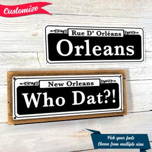 CUSTOM Metal Street Sign; New Orleans French Quarter Style, Wall Decor for Home and Office, Personalized Gift