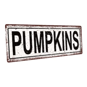 Letrero de metal con forma de calabaza: decoración de pared para ocasiones especiales