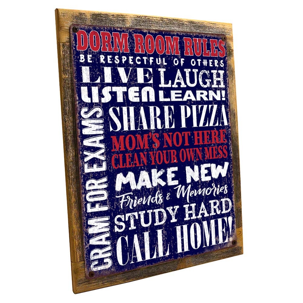 Dorm Room Rules Metal Sign Wall Decor for Mancave Den or Etsy UK