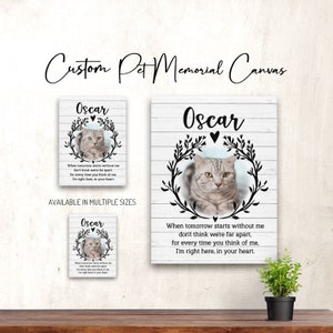 Custom Photo Pet Memorial Canvas: Pet Loss, Condolence Gift, Keepsake, Personalized Gift