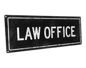 Black Law Office  Metal Sign; Wall Decor for Home and Office