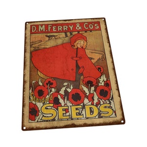 Standard Seeds Vintage Advertisement Metal Sign; Wall Decor for Porch, Patio, or Deck