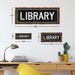 Black Library Metal Sign; Wall Decor for Home and Office - Etsy