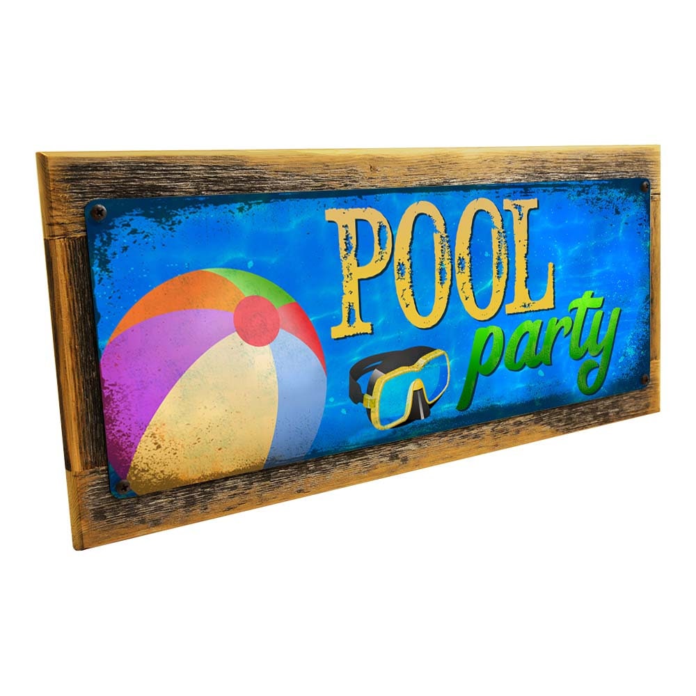 Pool Party Blue Water Metal Sign Wall Decor for Porch Patio Etsy