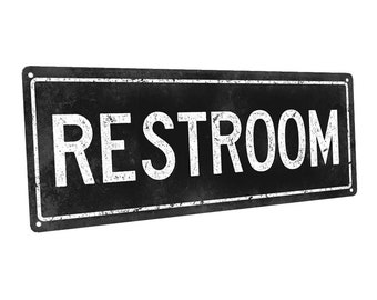 Men Restroom Sign-Steel/Black 1 Unit Men Restroom Sign-Steel/Black 1 Unit