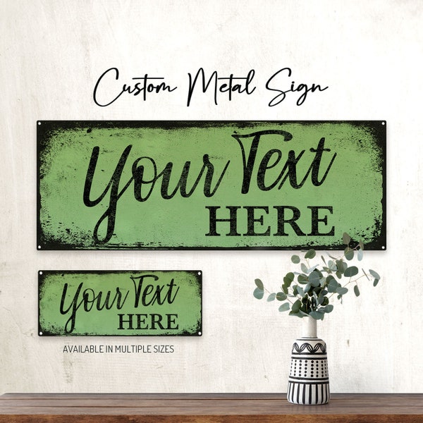 CUSTOM Personalized Metal Sign; Wall Decor for Home and Office, Personalized Gift