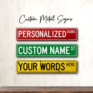Personalized Street Sign; CUSTOM Metal Street Sign with Your Name, Personlized Gift