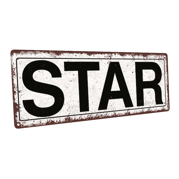 Star Metal Sign; Wall Decor for Home and Office