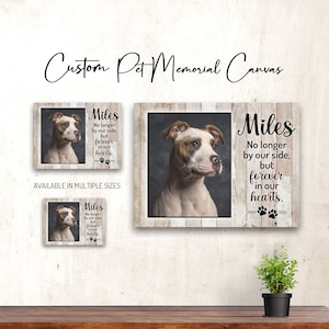 Custom Photo Pet Memorial Canvas: Pet Loss, Condolence Gift, Keepsake, Personalized Gift