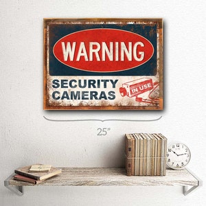 Warning, Security Cameras in Use Metal Sign Wall Decor for Home and Office image 7