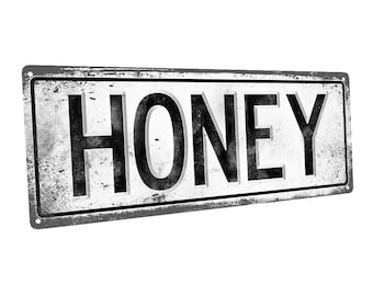 Honey Metal Sign; Wall Decor for Kitchen and Dining Room