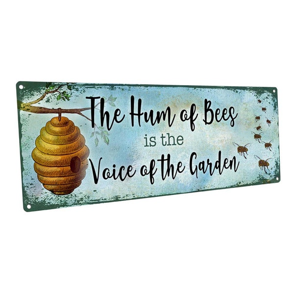 Hum of Bees Metal Art Print for Decorating Porch, Patio, and Deck
