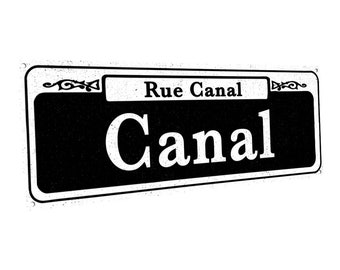 Canal Street - New Orleans Style Metal Street Sign, Rustic, Vintage