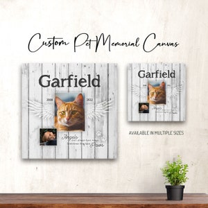 Custom Photo Pet Memorial Canvas: Pet Loss, Condolence Gift, Keepsake, Personalized Gift