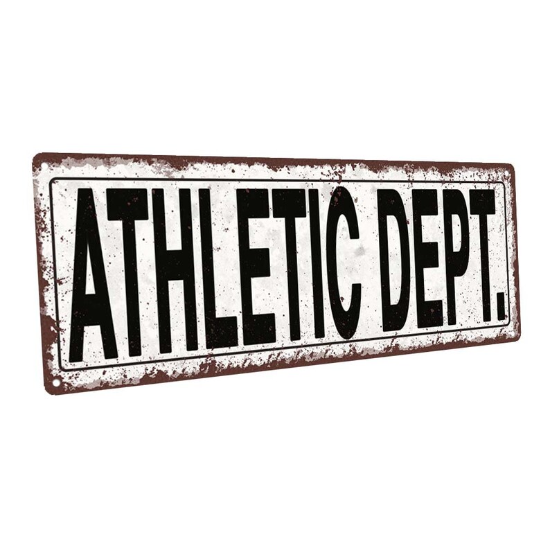 Athletic Dept Metal Street Sign Rustic Vintage Etsy