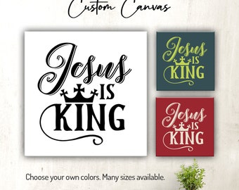 Jesus is King | Christian | Scripture | Bible Verse Wall Decor for Home or Office