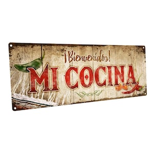 Mi Cocina Metal Art Print; Wall Decor for Kitchen and Dining